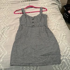 Hollister size small black, and white gingham dress